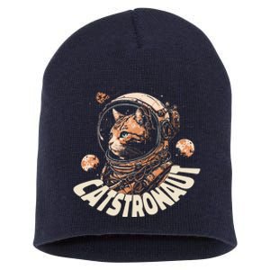 Catstronaut Cat Animal Astronaut Short Acrylic Beanie