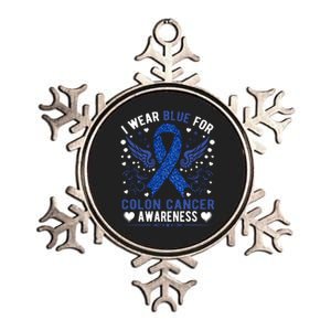 Colon Cancer Awareness Metallic Star Ornament