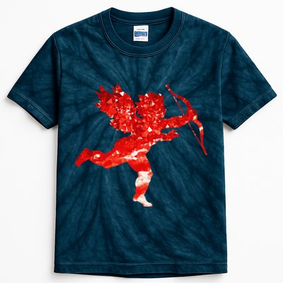 Cupid Cherub Angel Low Poly Valentine's Day Kids Tie-Dye T-Shirt