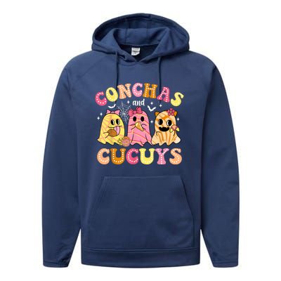 Cute Conchas And Cucuys Ghost Funny Halloween Mexican Ghost Performance Fleece Hoodie