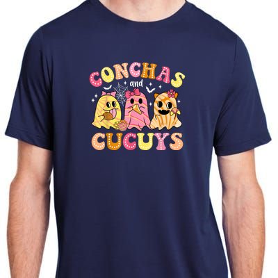 Cute Conchas And Cucuys Ghost Funny Halloween Mexican Ghost Adult ChromaSoft Performance T-Shirt