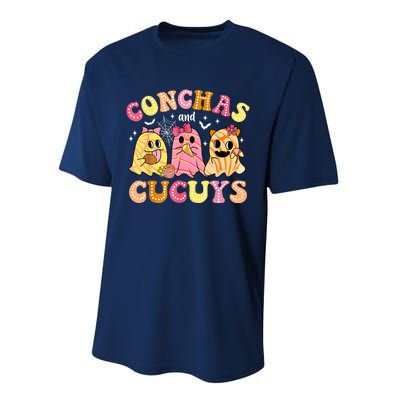 Cute Conchas And Cucuys Ghost Funny Halloween Mexican Ghost Performance Sprint T-Shirt