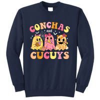 Cute Conchas And Cucuys Ghost Funny Halloween Mexican Ghost Tall Sweatshirt