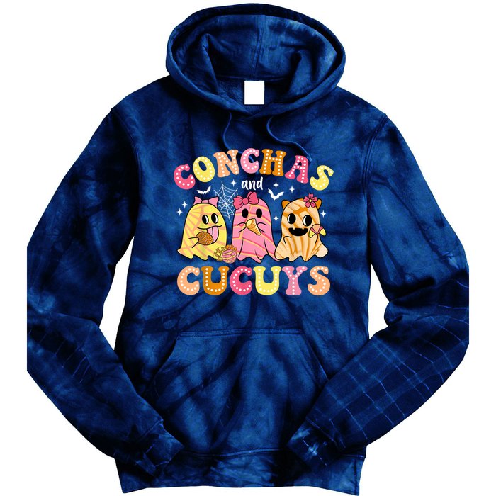 Cute Conchas And Cucuys Ghost Funny Halloween Mexican Ghost Tie Dye Hoodie