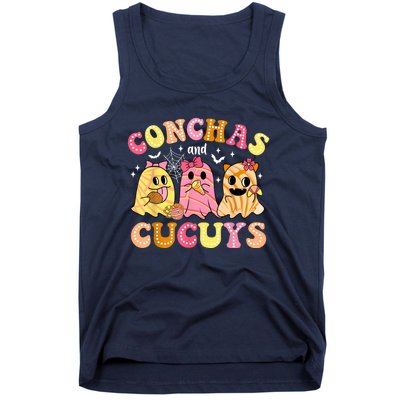 Cute Conchas And Cucuys Ghost Funny Halloween Mexican Ghost Tank Top