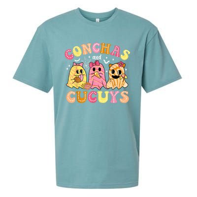 Cute Conchas And Cucuys Ghost Funny Halloween Mexican Ghost Sueded Cloud Jersey T-Shirt