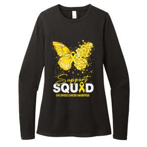 Childhood Cancer Awareness Support Squad Butterfly Womens CVC Long Sleeve Shirt