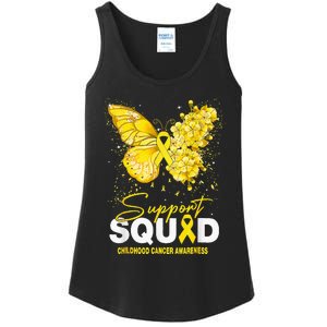 Childhood Cancer Awareness Support Squad Butterfly Ladies Essential Tank