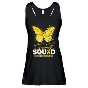 Childhood Cancer Awareness Support Squad Butterfly Ladies Essential Flowy Tank