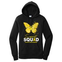 Childhood Cancer Awareness Support Squad Butterfly Women's Pullover Hoodie