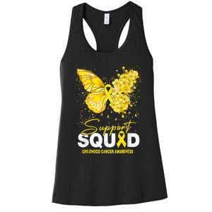 Childhood Cancer Awareness Support Squad Butterfly Women's Racerback Tank