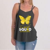 Childhood Cancer Awareness Support Squad Butterfly Women's Strappy Tank