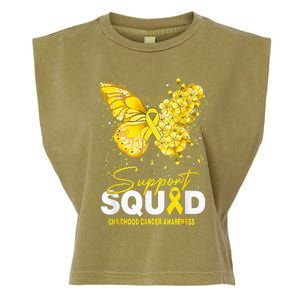 Childhood Cancer Awareness Support Squad Butterfly Garment-Dyed Women's Muscle Tee