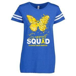 Childhood Cancer Awareness Support Squad Butterfly Enza Ladies Jersey Football T-Shirt