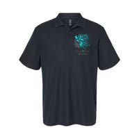 Cervical Cancer Awareness Teal Butterflies Softstyle Adult Sport Polo