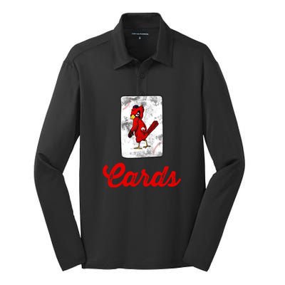 Cards Silk Touch Performance Long Sleeve Polo