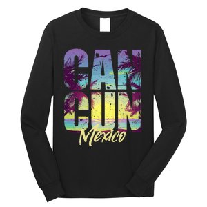 Cool Cancun Art Women Mexico Vacation Souvenir Summer Long Sleeve Shirt