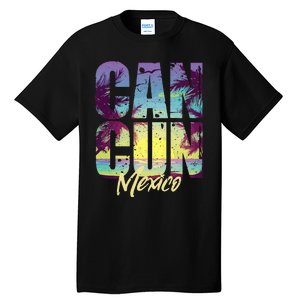 Cool Cancun Art Women Mexico Vacation Souvenir Summer Tall T-Shirt