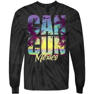 Cool Cancun Art Women Mexico Vacation Souvenir Summer Tie-Dye Long Sleeve Shirt