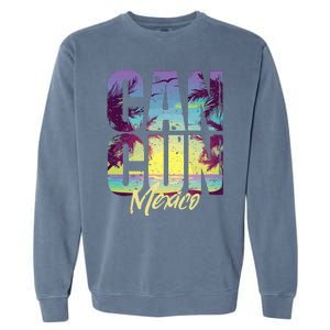 Cool Cancun Art Women Mexico Vacation Souvenir Summer Garment-Dyed Sweatshirt