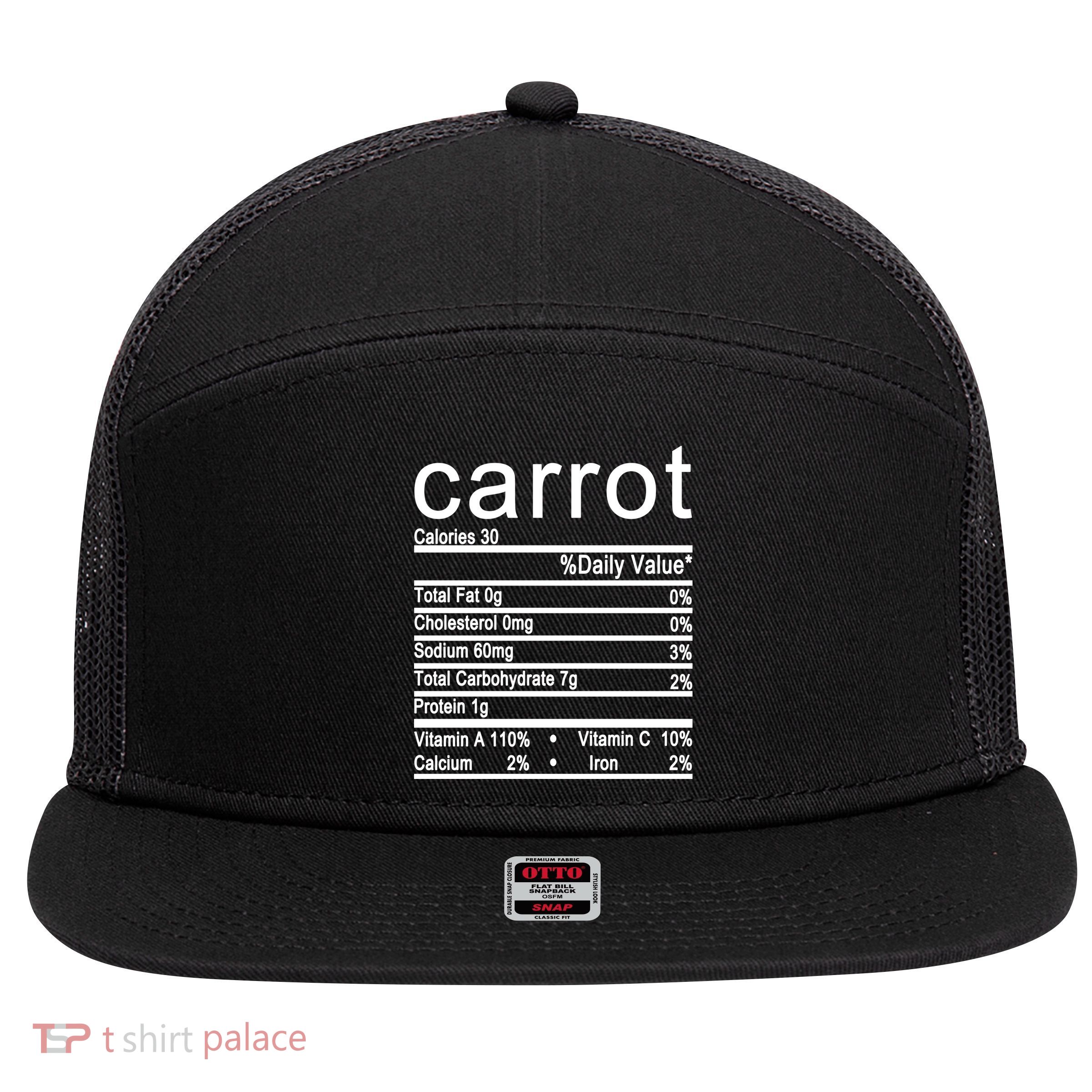 Carrot 7 Panel Mesh Trucker Snapback Hat