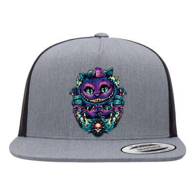 Cheshire Cat Alice in Wonderland Flat Bill Trucker Hat