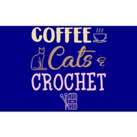 Coffee Cats And Crochet Knitting And Crocheting For Cat Lovers Meaningful Gift Bumper Sticker