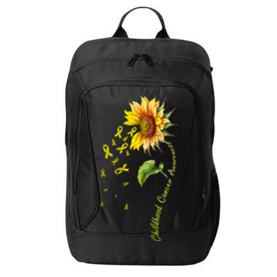 Childhood Cancer Awareness Sunflower Design City Backpack