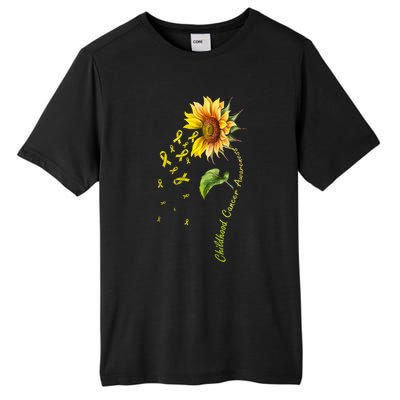 Childhood Cancer Awareness Sunflower Design Tall Fusion ChromaSoft Performance T-Shirt