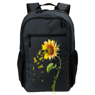 Childhood Cancer Awareness Sunflower Design Daily Commute Backpack