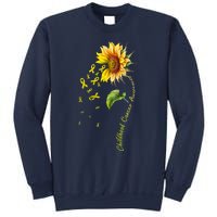 Childhood Cancer Awareness Sunflower Design Sweatshirt