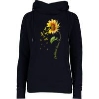 Childhood Cancer Awareness Sunflower Design Womens Funnel Neck Pullover Hood