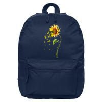 Childhood Cancer Awareness Sunflower Design 16 in Basic Backpack