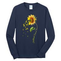 Childhood Cancer Awareness Sunflower Design Tall Long Sleeve T-Shirt