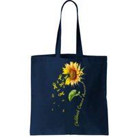 Childhood Cancer Awareness Sunflower Design Tote Bag