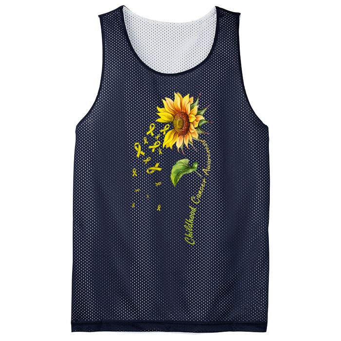 Childhood Cancer Awareness Sunflower Design Mesh Reversible Basketball Jersey Tank