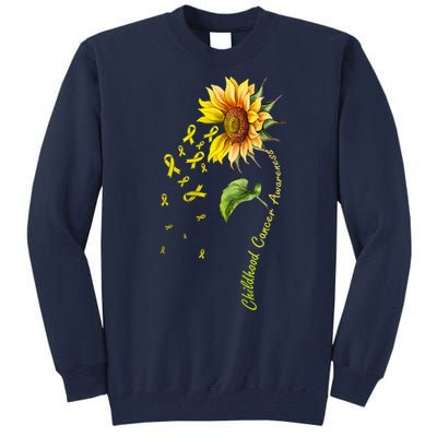 Childhood Cancer Awareness Sunflower Design Tall Sweatshirt