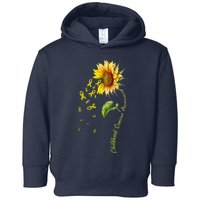 Childhood Cancer Awareness Sunflower Design Toddler Hoodie