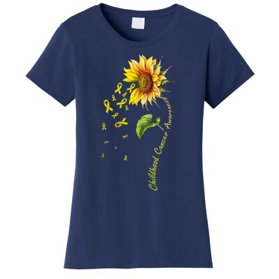 Childhood Cancer Awareness Sunflower Design Women's T-Shirt