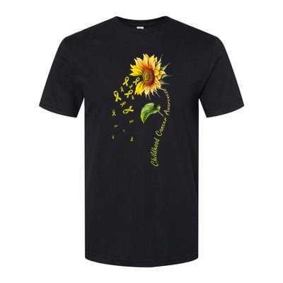 Childhood Cancer Awareness Sunflower Design Softstyle CVC T-Shirt