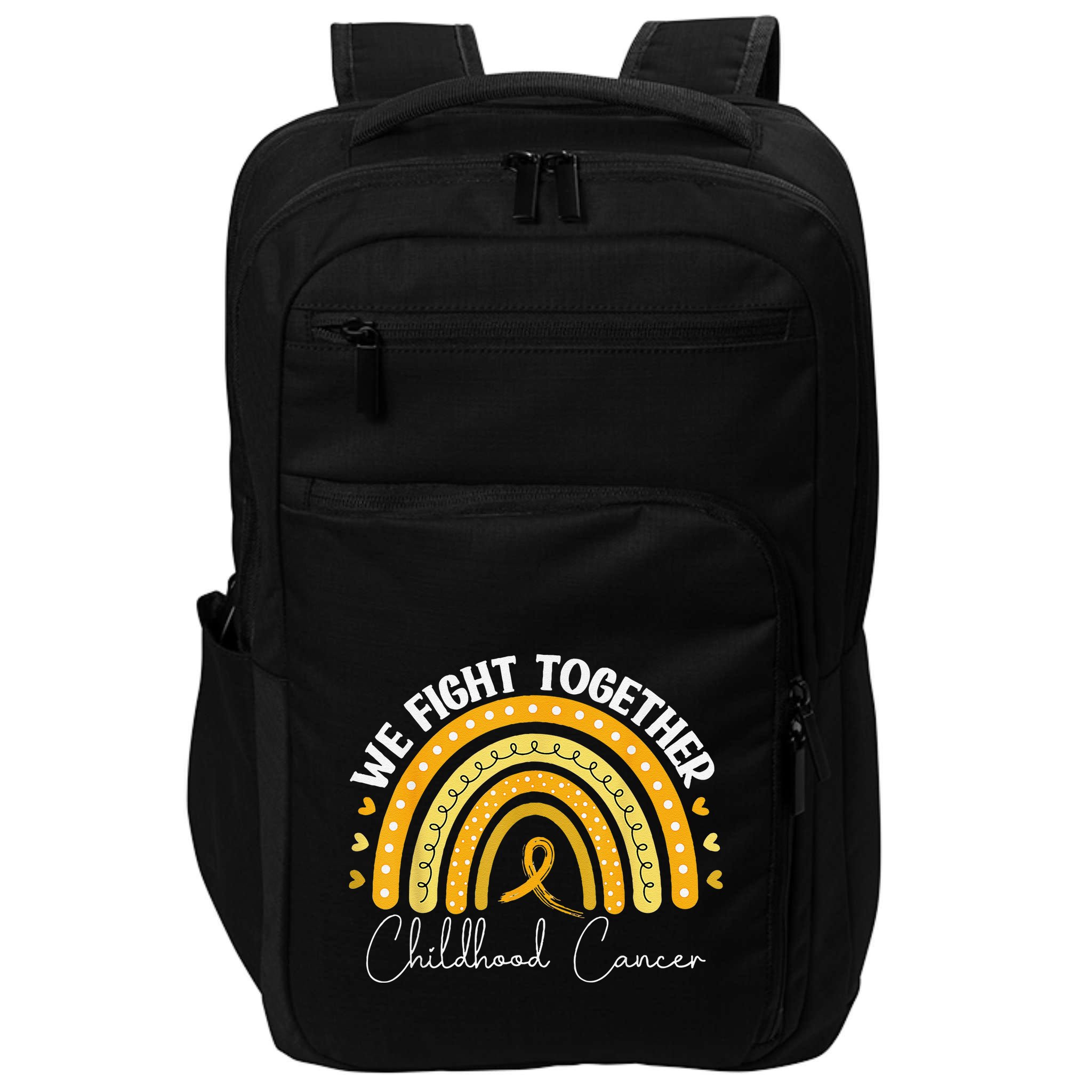 Childhood Cancer Awareness Gold Ribbon Impact Tech Backpack