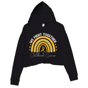 Childhood Cancer Awareness Gold Ribbon Crop Fleece Hoodie