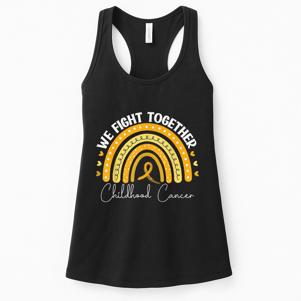 Childhood Cancer Awareness Gold Ribbon Womens Tank Top