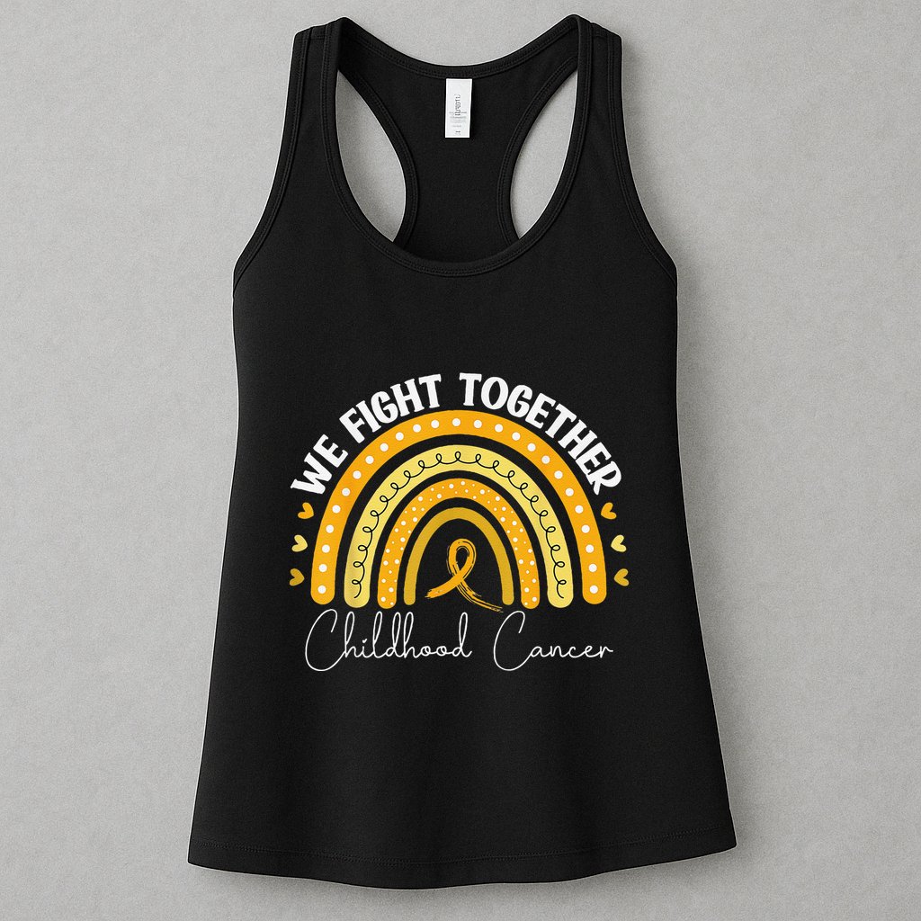 Childhood Cancer Awareness Gold Ribbon Womens Tank Top