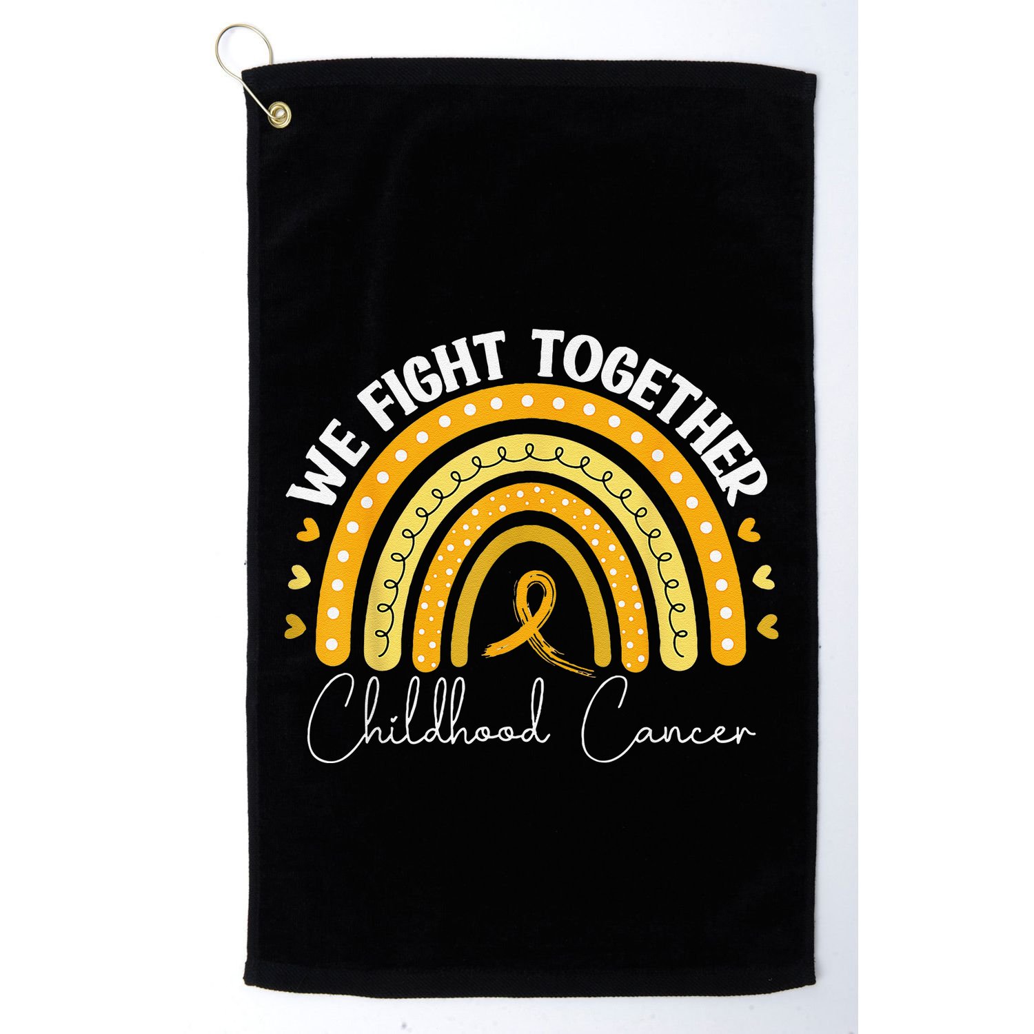 Childhood Cancer Awareness Gold Ribbon Golf Towel