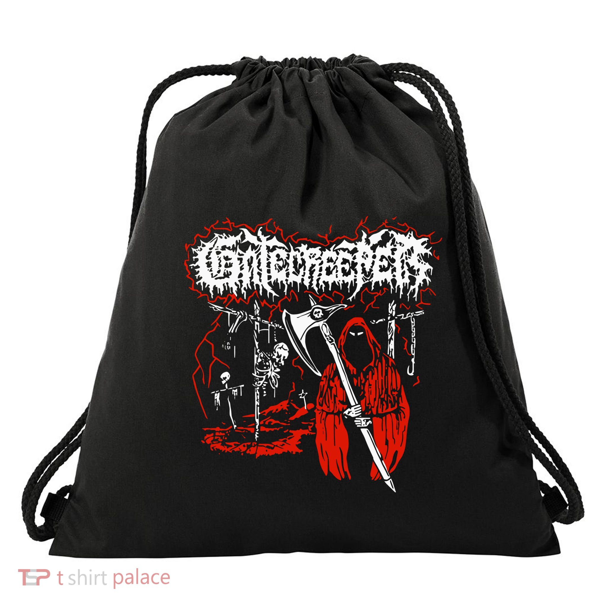 Closed Casket Activities Gatecreeper Reaper Drawstring Bag