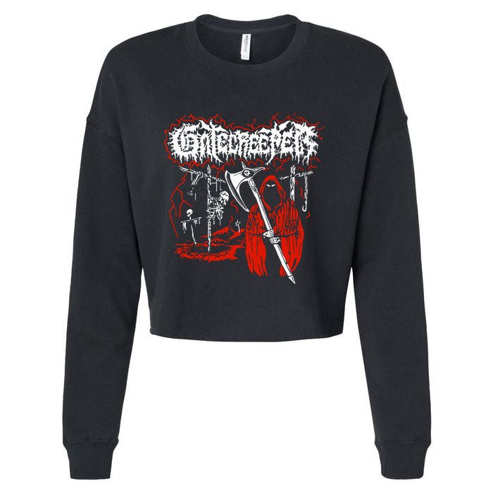 Closed Casket Activities Gatecreeper Reaper Cropped Pullover Crew