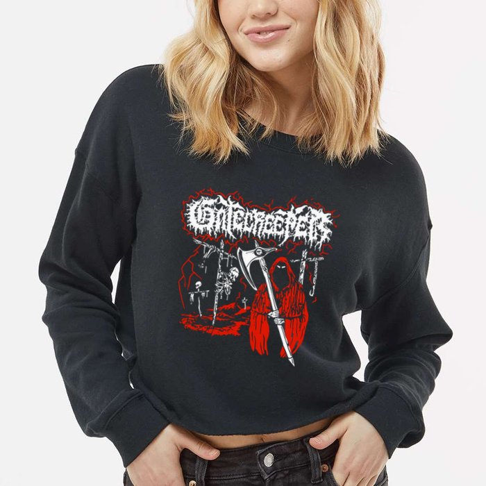 Closed Casket Activities Gatecreeper Reaper Cropped Pullover Crew