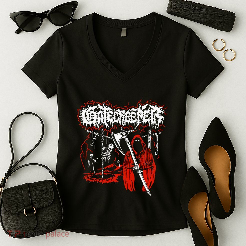Closed Casket Activities Gatecreeper Reaper Women's V-Neck T-Shirt