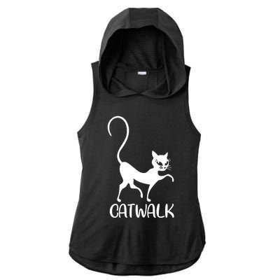 Catwalk Ladies PosiCharge Tri-Blend Wicking Draft Hoodie Tank